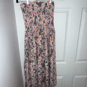 Floral Strapless Dress